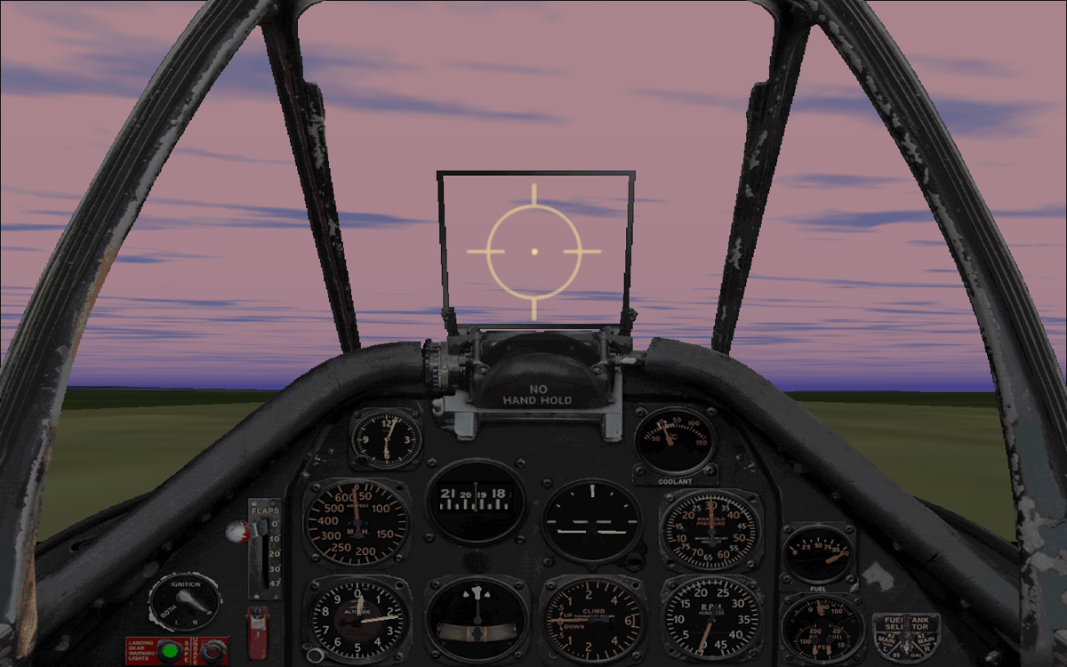 Microsoft Combat Flight Simulator: WWII Europe Series (Windows) screenshot: Taking off at dawn.