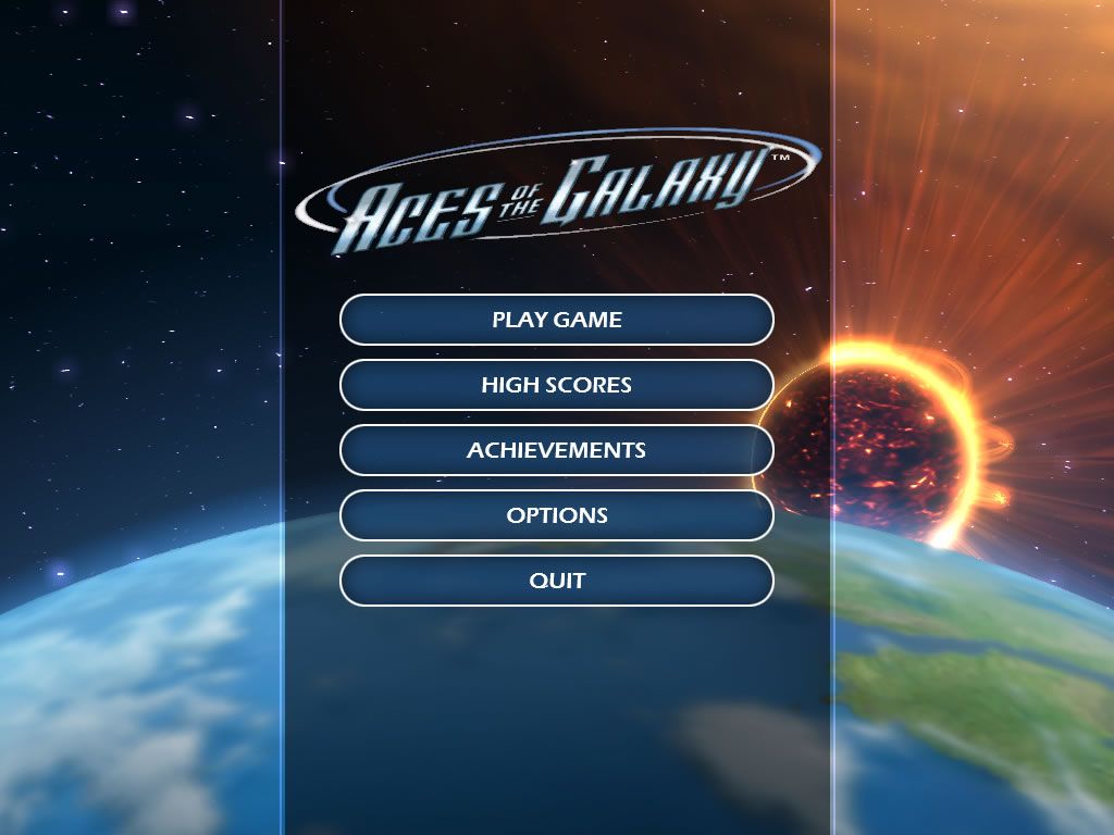 Aces of the Galaxy (Windows) screenshot: Main menu