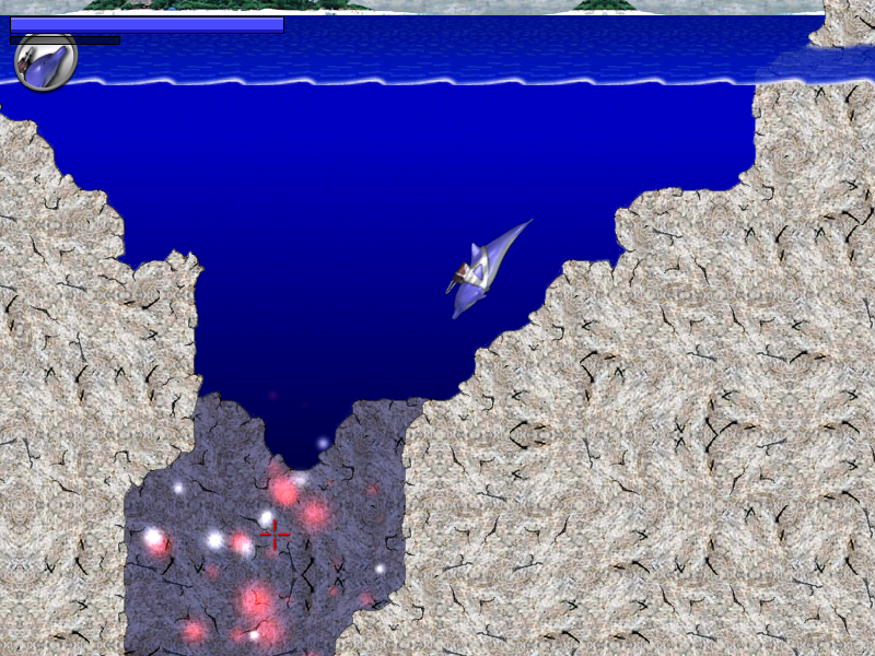 Laser Dolphin (Windows) screenshot: Blew up an enemy mine.