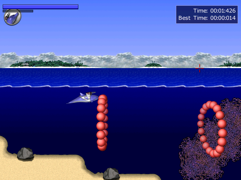 Laser Dolphin (Windows) screenshot: Racing challenge.