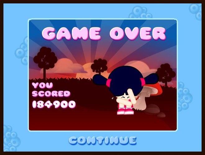 Loved Up! (Browser) screenshot: I lost all my lives. Game over.