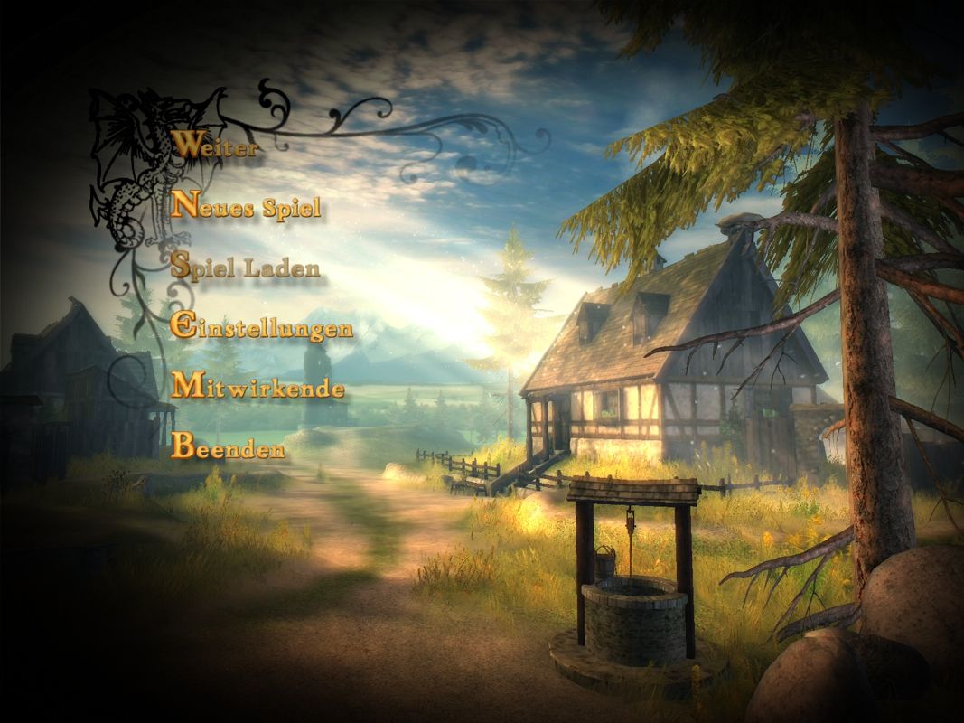 The Dark Eye: Drakensang (Windows) screenshot: Main Menu