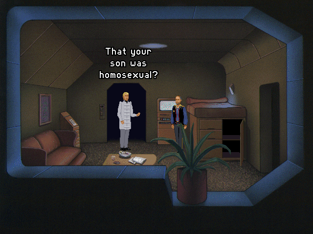 The Orion Conspiracy (DOS) screenshot: Talking with your son's lover...