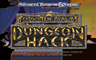 Dungeon Hack (DOS) screenshot: Title screen