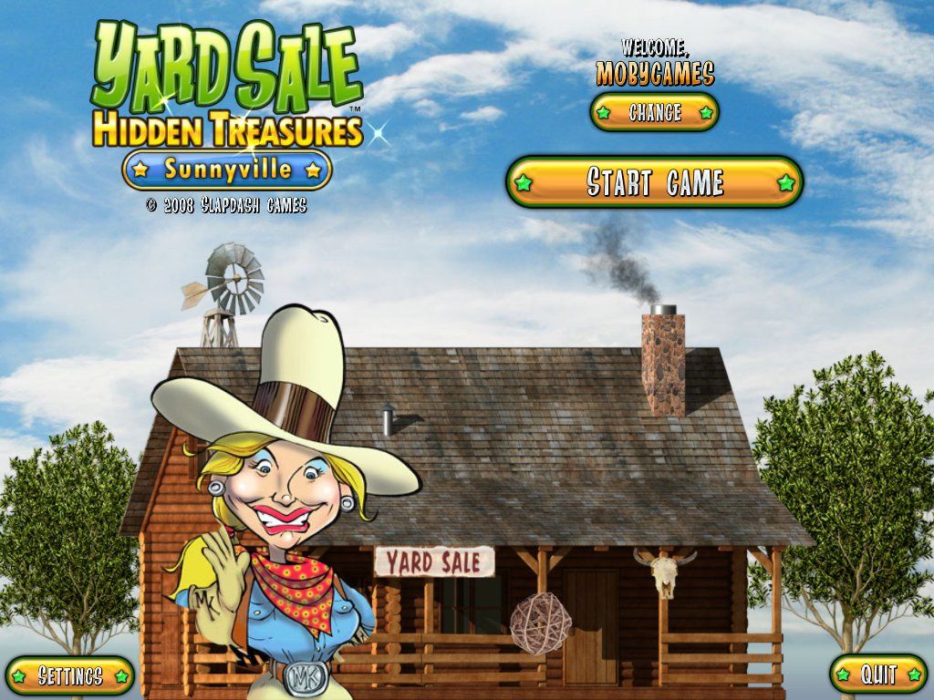 Yard Sale Hidden Treasures: Sunnyville (Windows) screenshot: Main menu