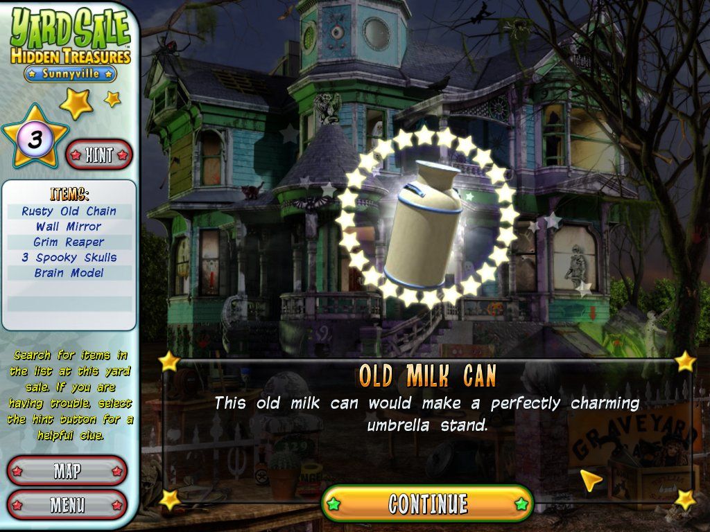 Yard Sale Hidden Treasures: Sunnyville (Windows) screenshot: Milk can