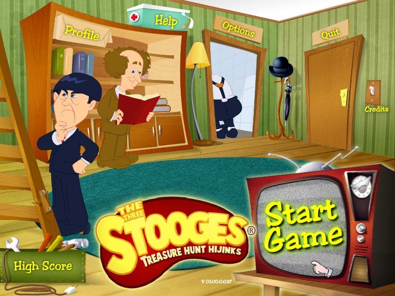 The Three Stooges: Treasure Hunt Hijinks (Windows) screenshot: Main menu