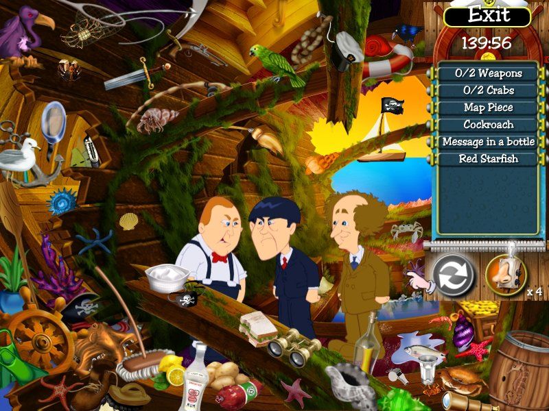 The Three Stooges: Treasure Hunt Hijinks (Windows) screenshot: Wrecked ship