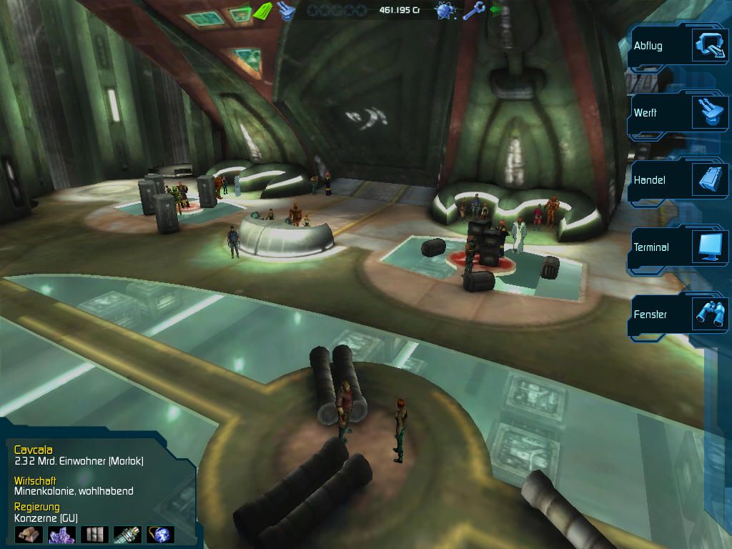 Darkstar One (Windows) screenshot: A space station interior