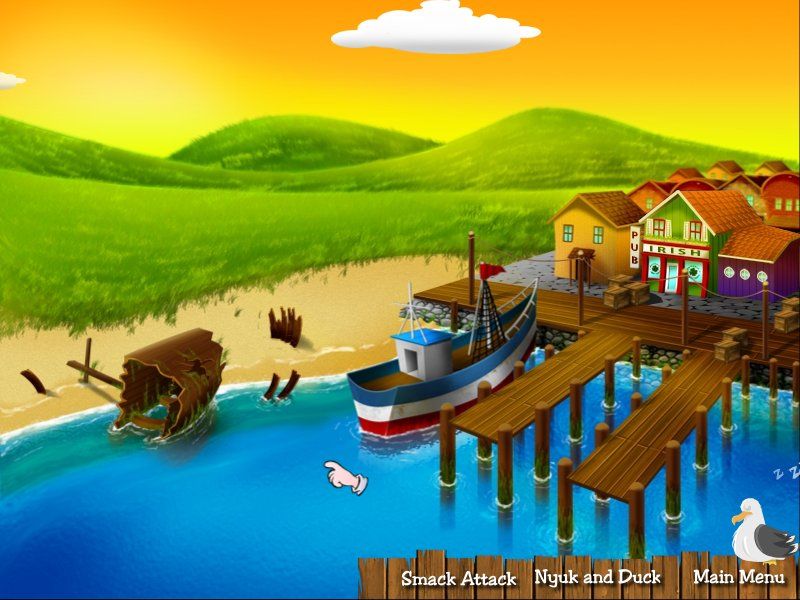 The Three Stooges: Treasure Hunt Hijinks (Windows) screenshot: Seaside location
