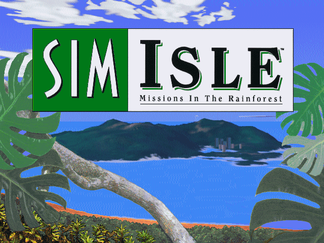 SimIsle: Missions in the Rainforest (DOS) screenshot: Splash screen