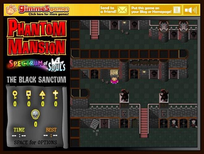 Phantom Mansion: Spectrum of Souls - Chapter 8: The Black Sanctum (Browser) screenshot: Starting location