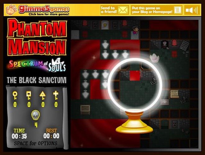 Phantom Mansion: Spectrum of Souls - Chapter 8: The Black Sanctum (Browser) screenshot: This switch activates something off screen so I see it via crystal ball.