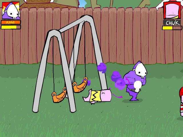 Dad 'n Me (Browser) screenshot: I ran him down the swing.
