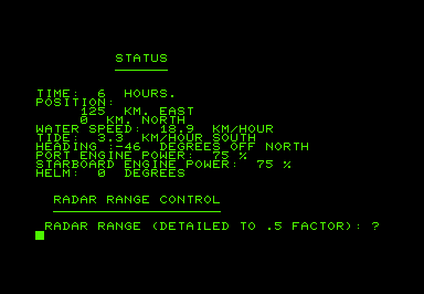 Valdez (Commodore PET/CBM) screenshot: Game start