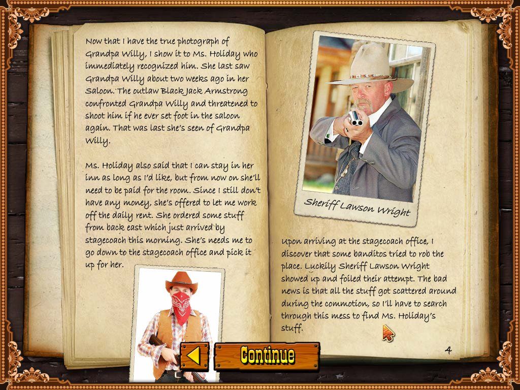 Wild West Quest (Windows) screenshot: Sheriff Lawson Wright