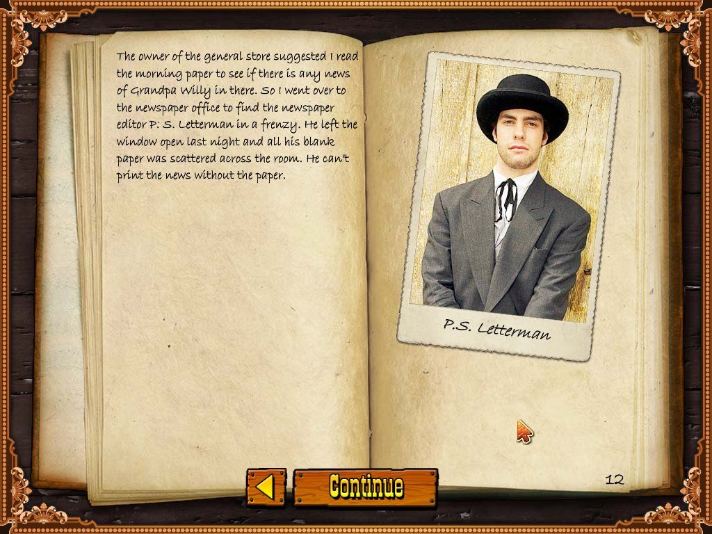 Wild West Quest (Windows) screenshot: P.S. Letterman