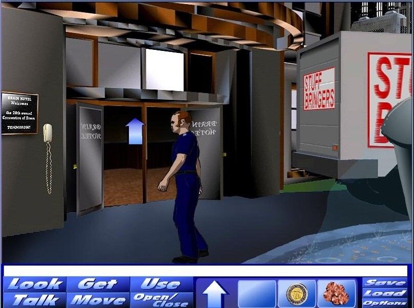 Tales of the Odd: Brain Hotel (Windows) screenshot: Entering the hotel