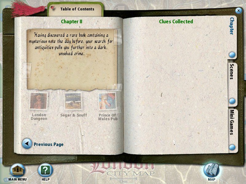 Mystery in London (Windows) screenshot: Start of Chapter 2