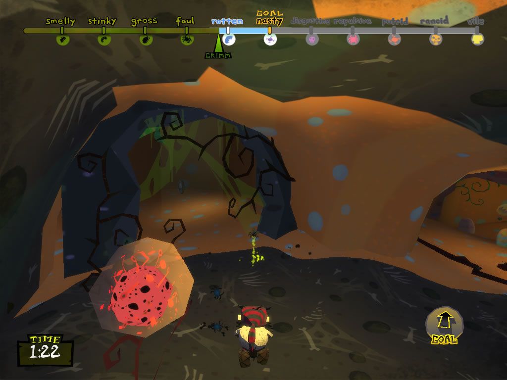 American McGee's Grimm: Puss In Boots (Windows) screenshot: Underground, in a cave