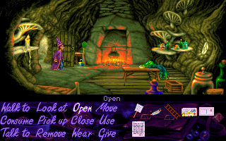 Simon the Sorcerer (DOS) screenshot: Swampling's home