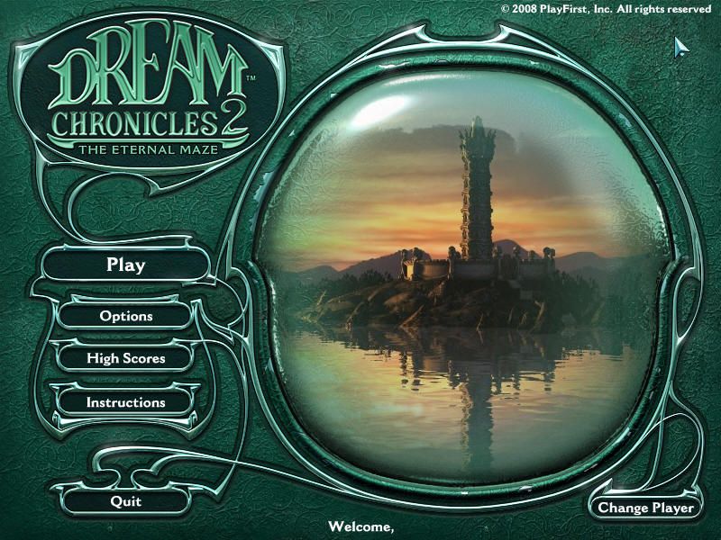 Dream Chronicles 2: The Eternal Maze (Windows) screenshot: Title screen