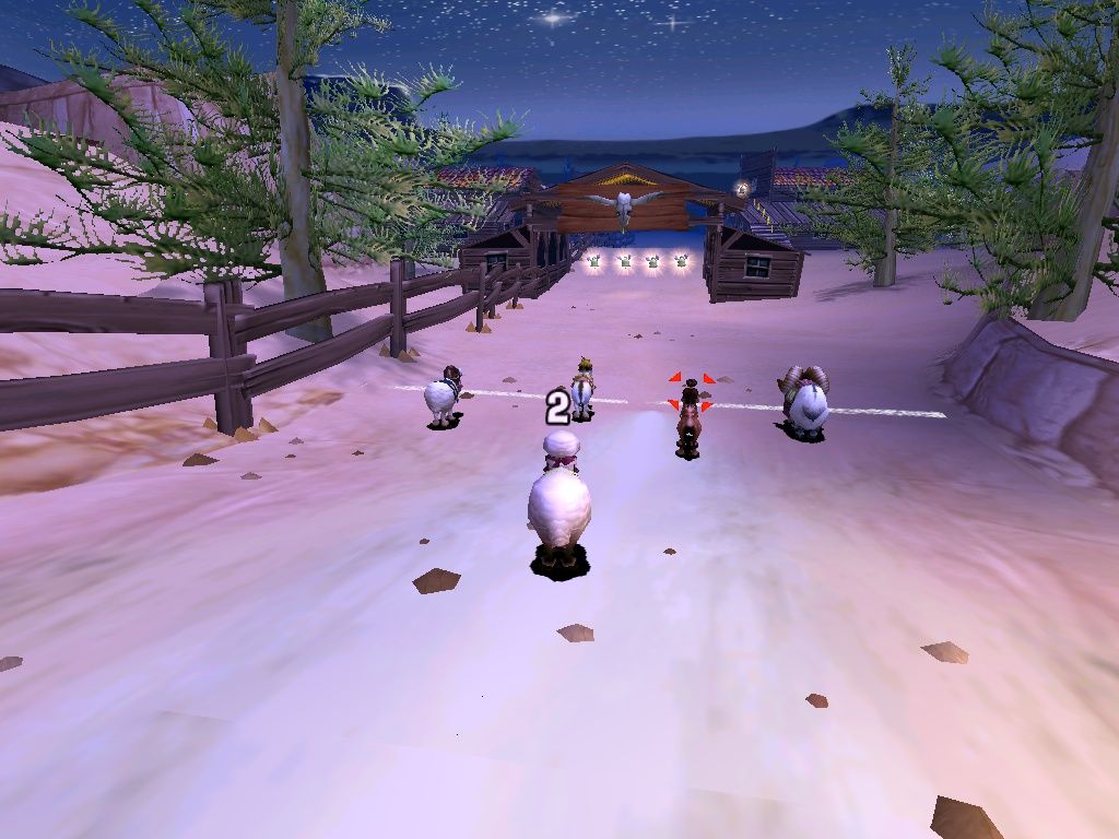 Championsheep Rally (Windows) screenshot: The race is about to start.