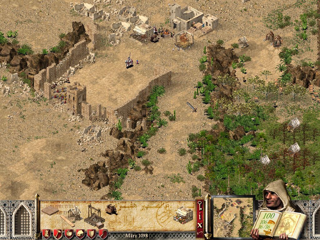 Stronghold Crusader Extreme (Windows) screenshot: The same with the zoom enabled (much better!).