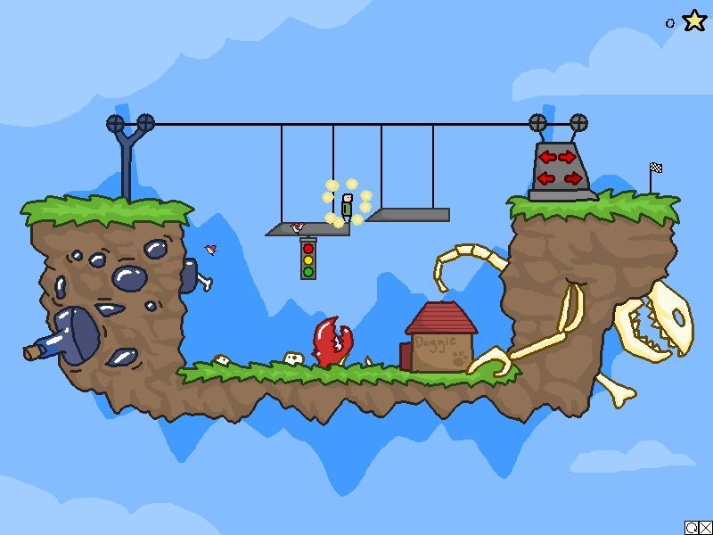 Floating Islands Game (Windows) screenshot: Controlling moving platforms.