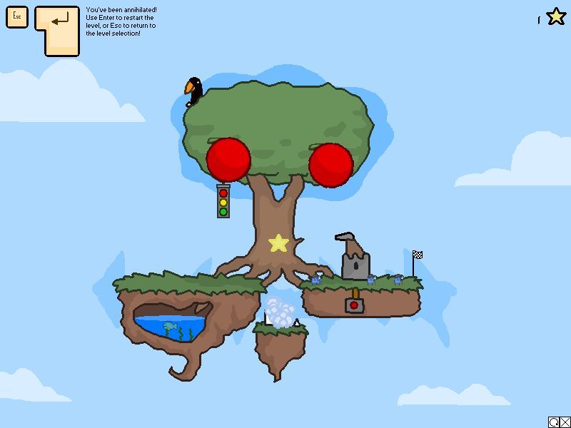 Floating Islands Game (Windows) screenshot: I've been killed.