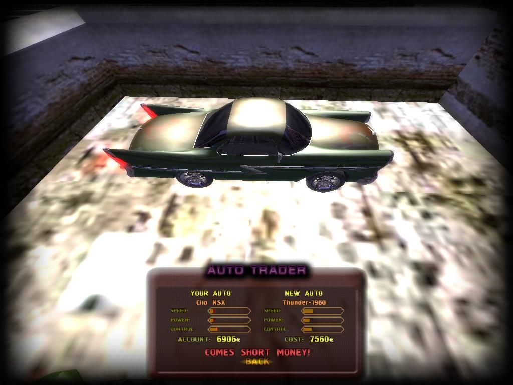 City Racing (Windows) screenshot: Can't afford that car