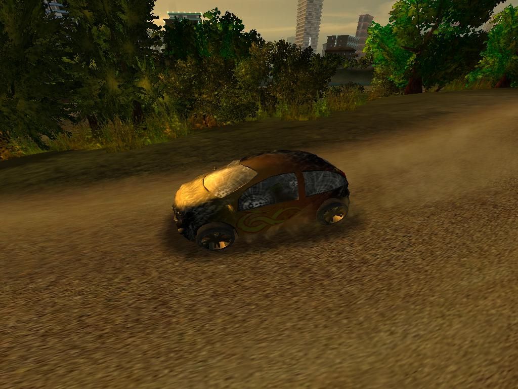 City Racing (Windows) screenshot: From the intro. Thats a sorry excuse for a car...