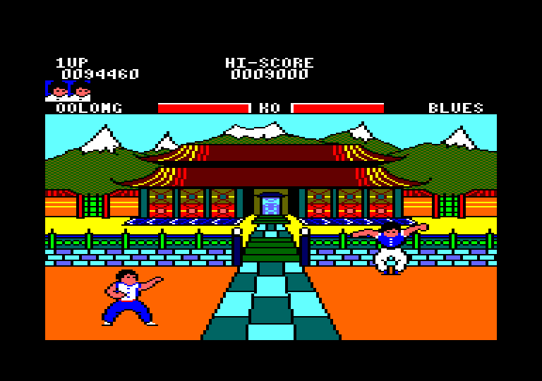Screenshot of Yie Ar KungFu (Amstrad CPC, 1985) MobyGames