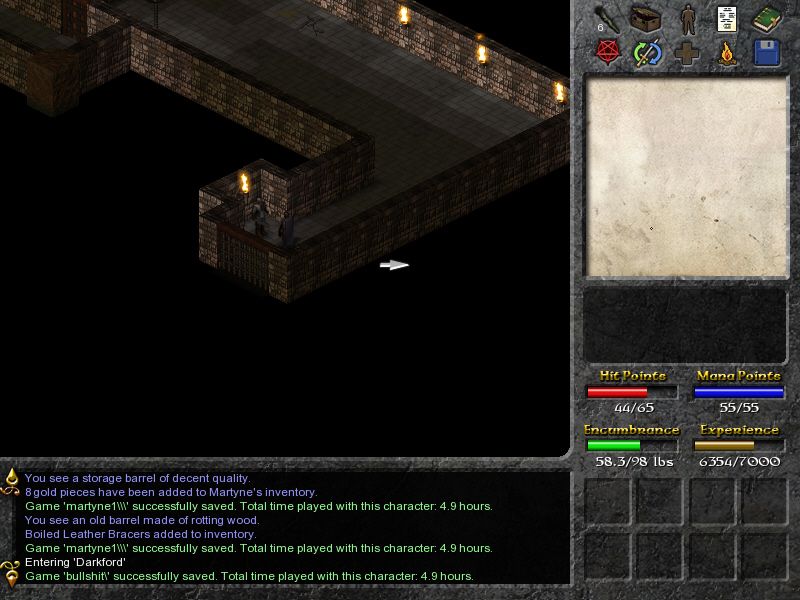 Eschalon: Book I (Windows) screenshot: Darkgate - a human outpost separating Thaermore from the rest of Eschalon