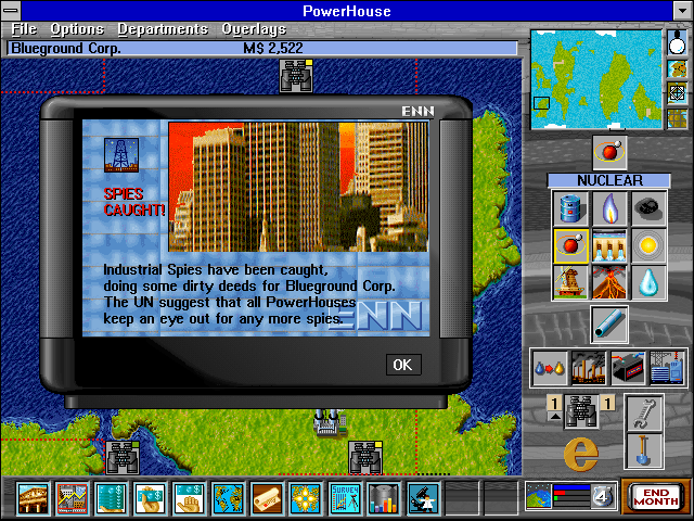 PowerHouse (Windows 3.x) screenshot: Busted!