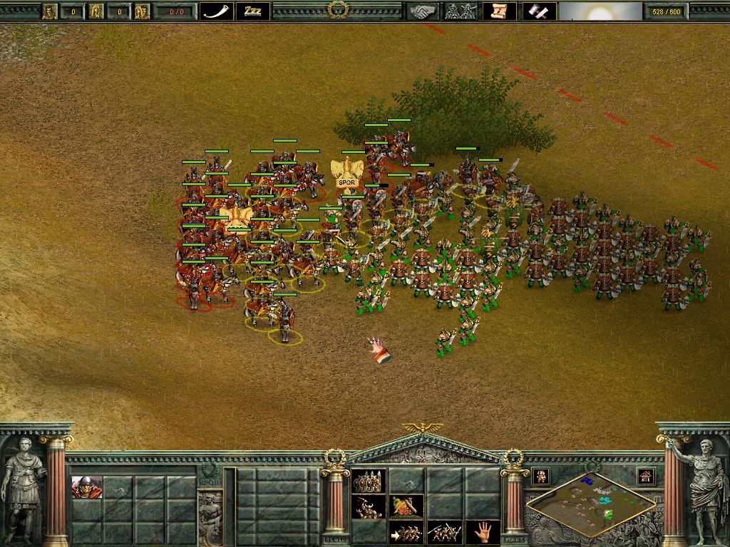 Against Rome (Windows) screenshot: Outnumbered by barbarians.