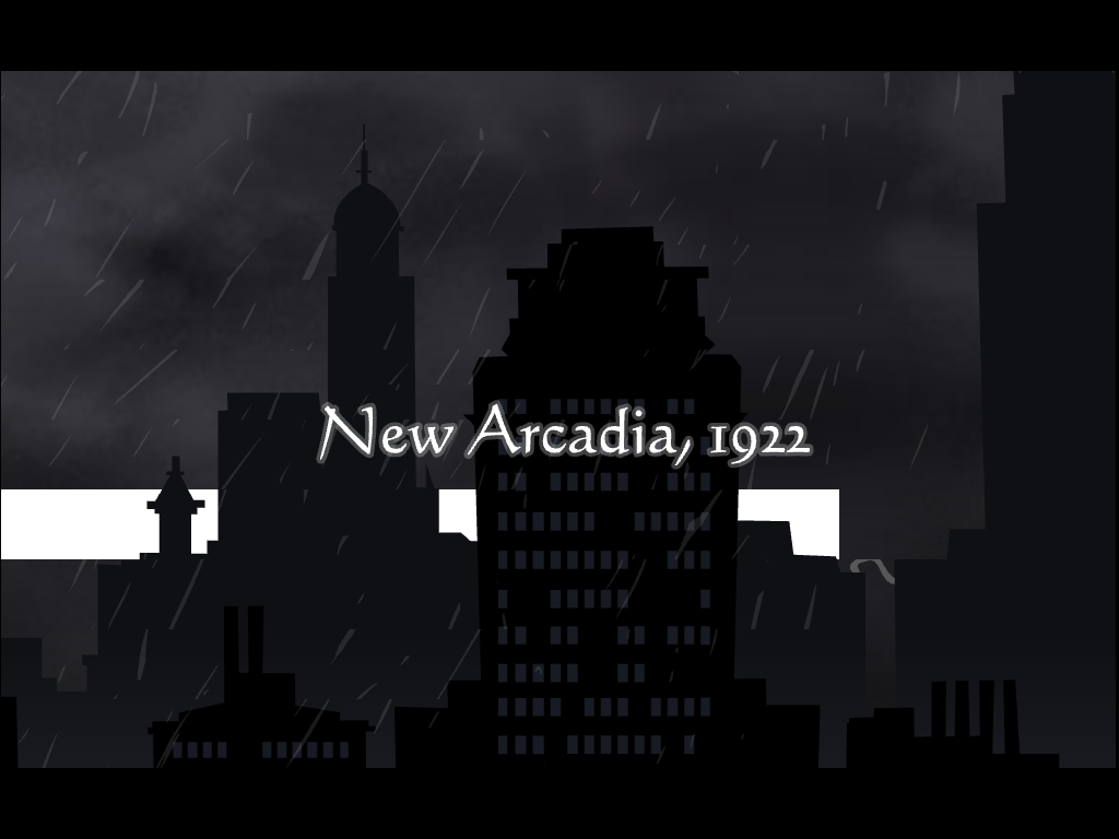 On the Rain-Slick Precipice of Darkness: Episode One (Linux) screenshot: Title screen