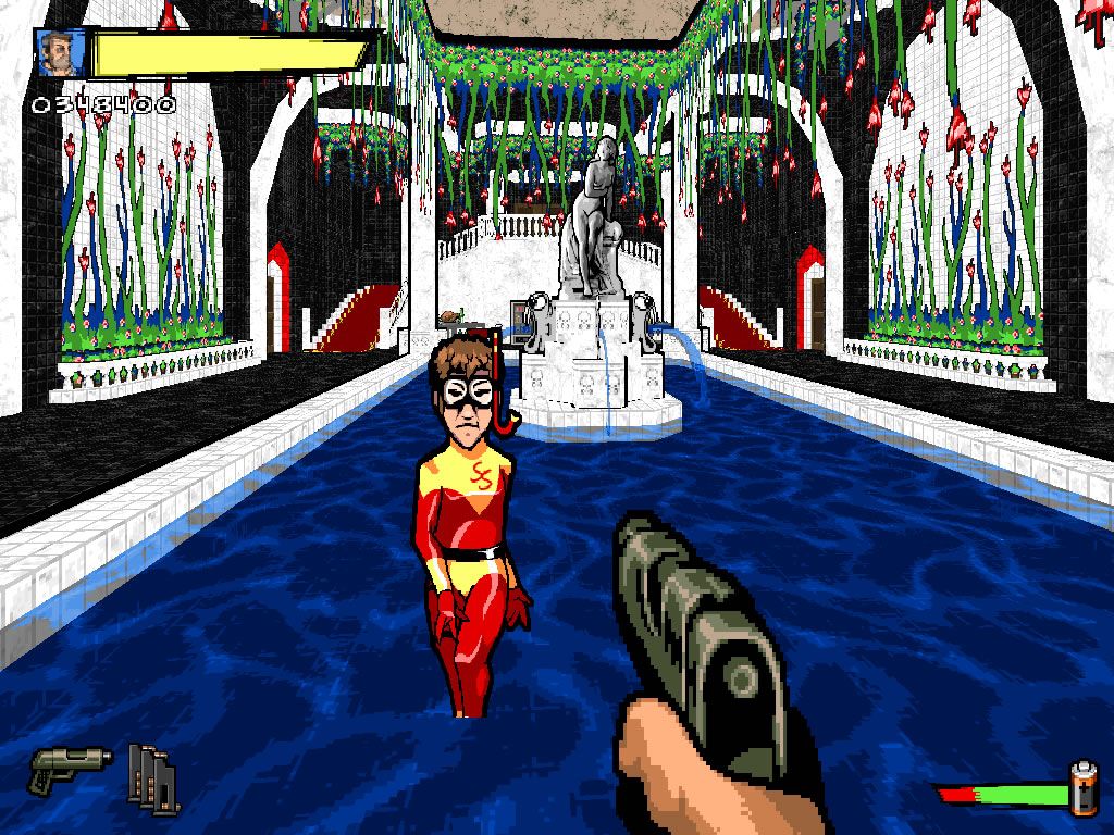 Urban Brawl: Action DooM 2 (Windows) screenshot: What a convenient place to hide with your suit.