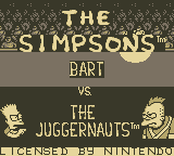 The Simpsons: Bart vs. the Juggernauts (Game Boy) screenshot: Title Screen