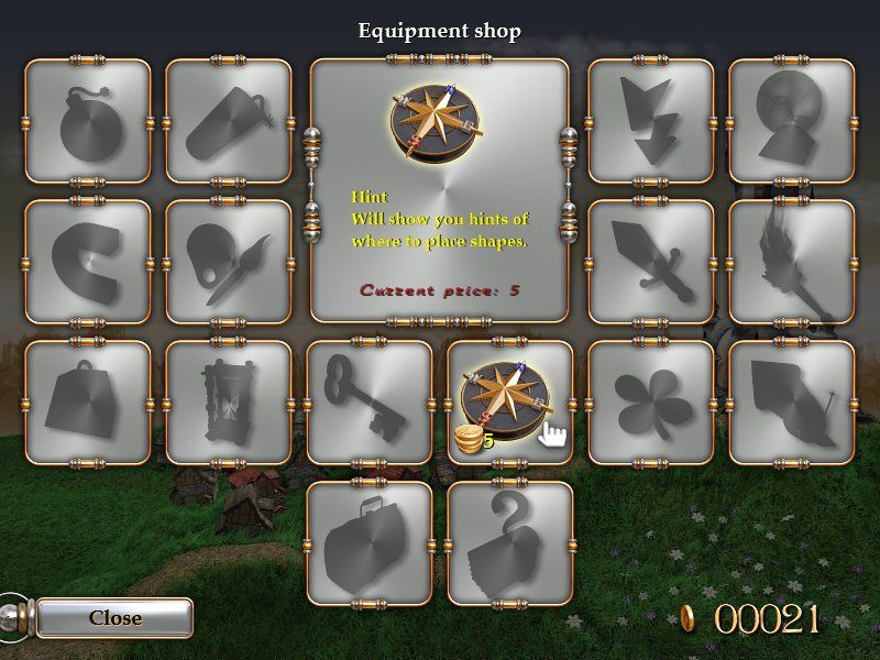 Zodiac Tower (Windows) screenshot: Power-up shop