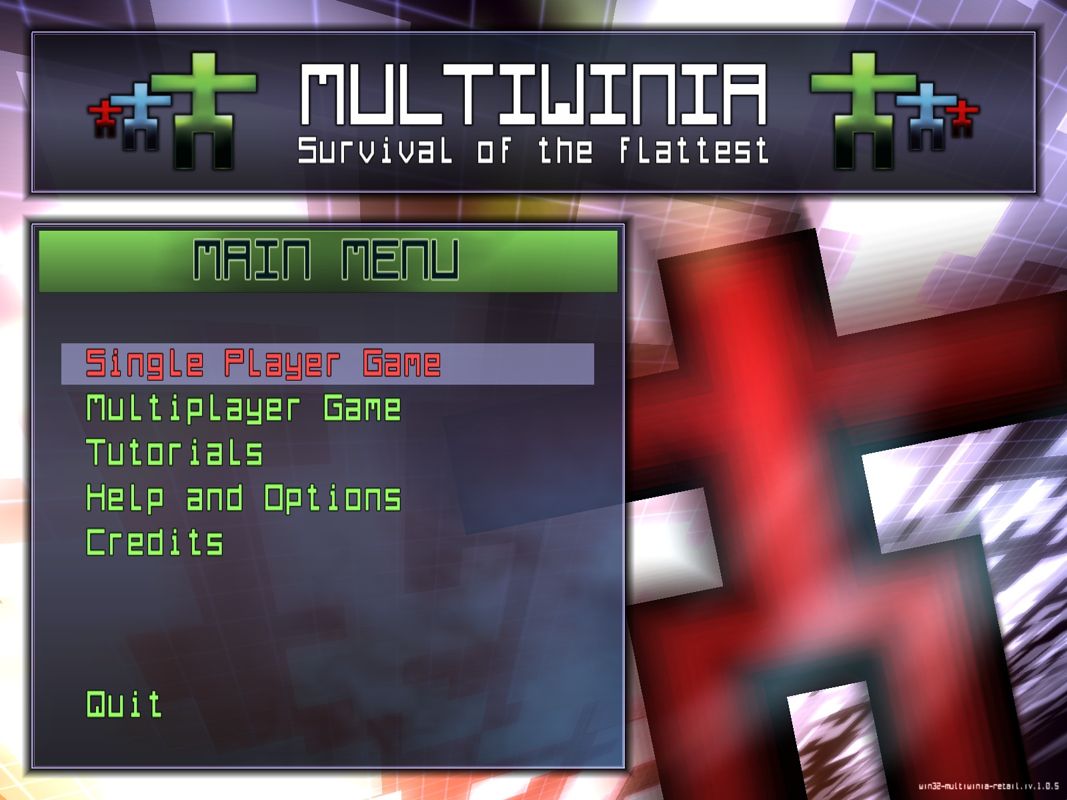 Multiwinia: Survival of the Flattest (Windows) screenshot: Main menu