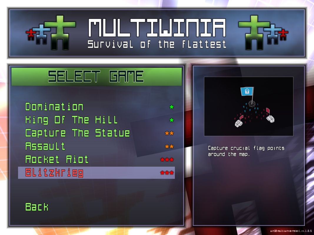 Multiwinia: Survival of the Flattest (Windows) screenshot: Choose your fix.