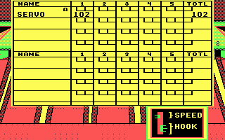 10th Frame (DOS) screenshot: The scoresheet