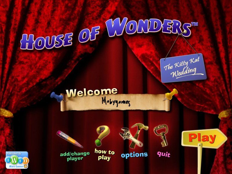 House of Wonders: Kitty Kat Wedding (Windows) screenshot: Main menu