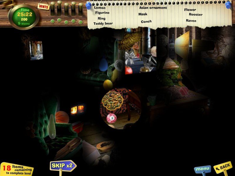 House of Wonders: Kitty Kat Wedding (Windows) screenshot: Darkened room