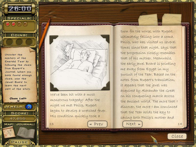 Jewel Quest Mysteries: Curse of the Emerald Tear (Windows) screenshot: Mummy curse