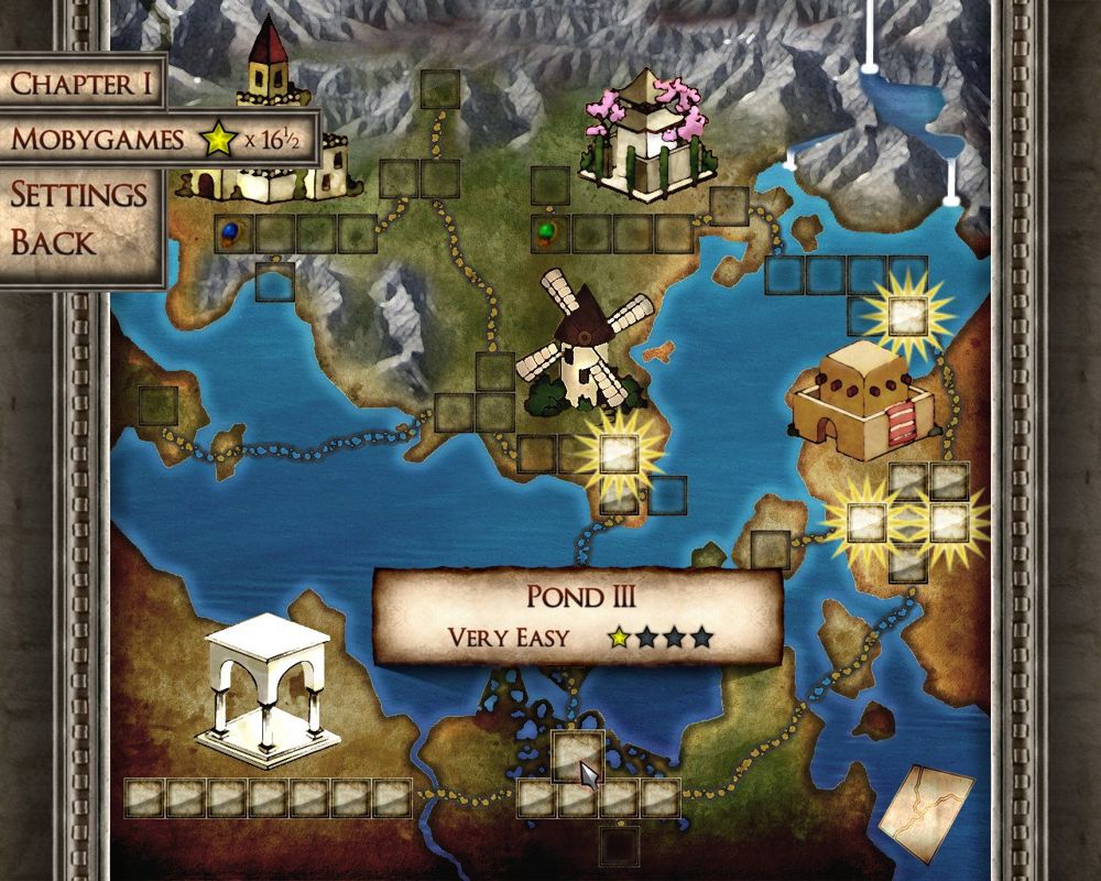 Obulis (Windows) screenshot: Level map