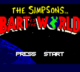 The Simpsons: Bart vs. the World (Game Gear) screenshot: Title