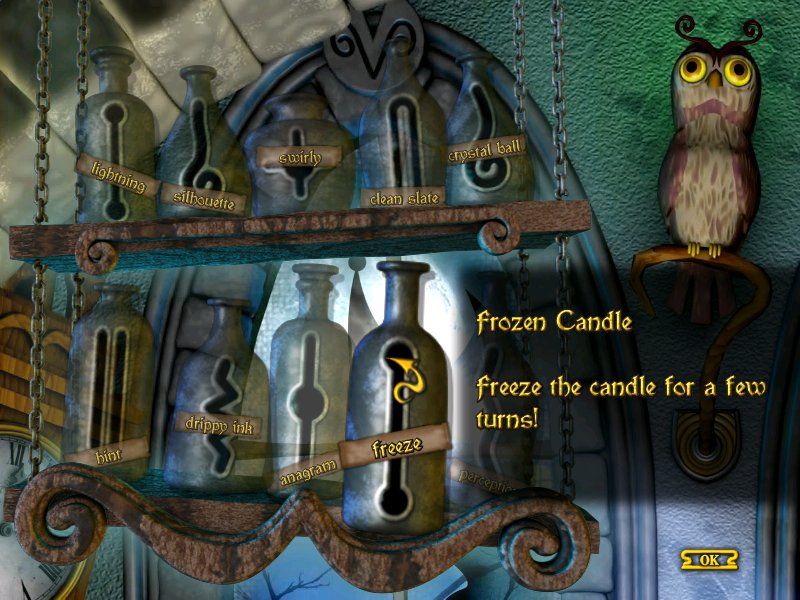 The Wizard's Pen (Windows) screenshot: The potion shelf
