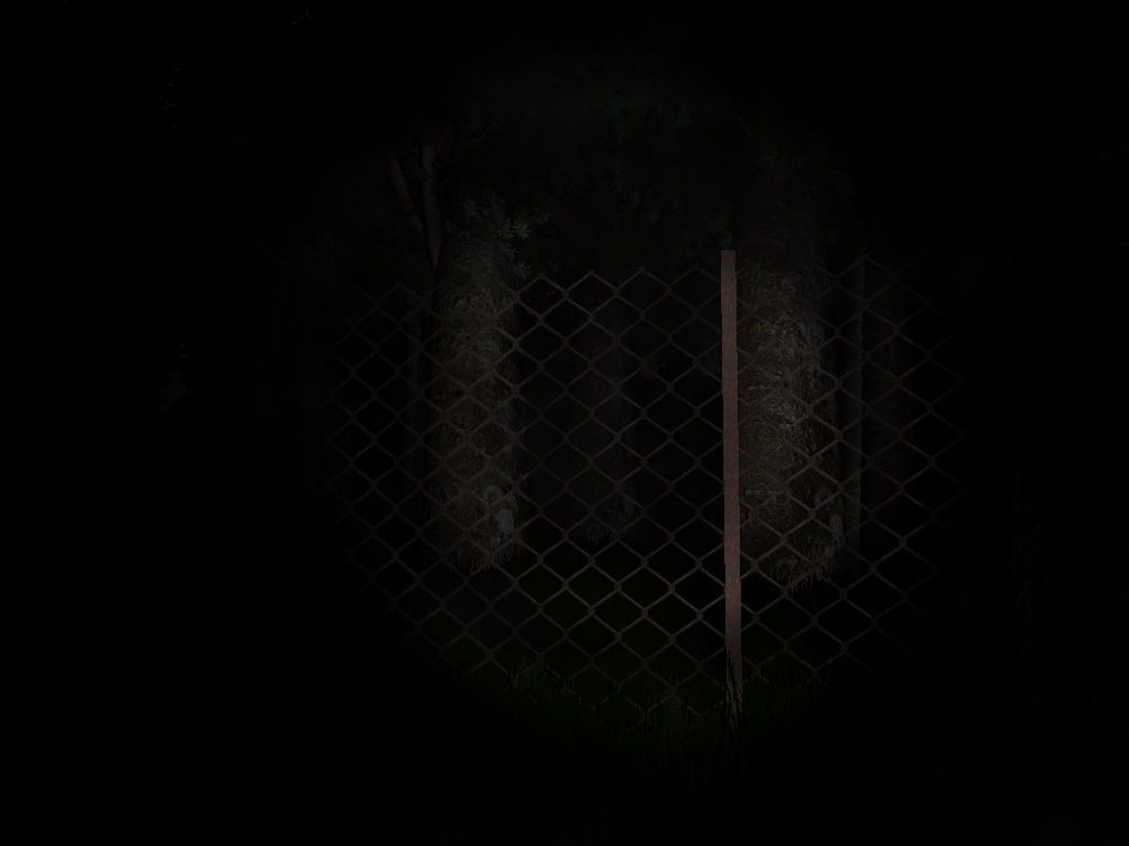 Slender: The Eight Pages (Windows) screenshot: A fence surrounds the game area.